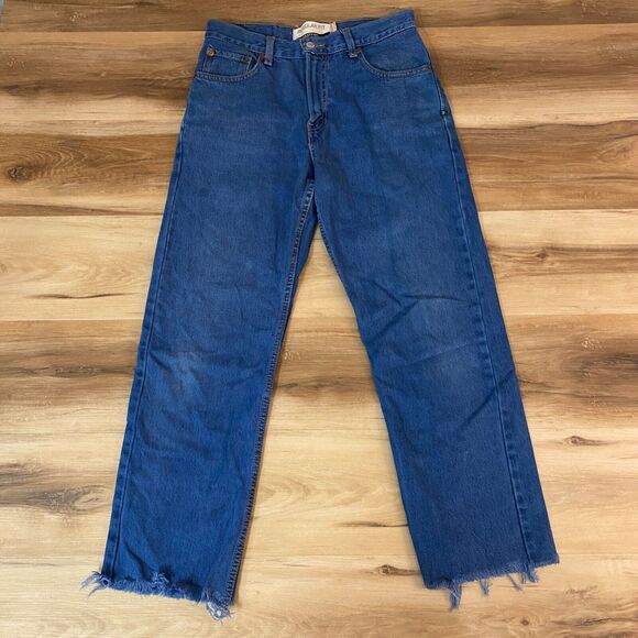 Levi's x Nasty Gal Jeans Womens Medium Cropped Dyed Raw Hem - Picture 1 of 9